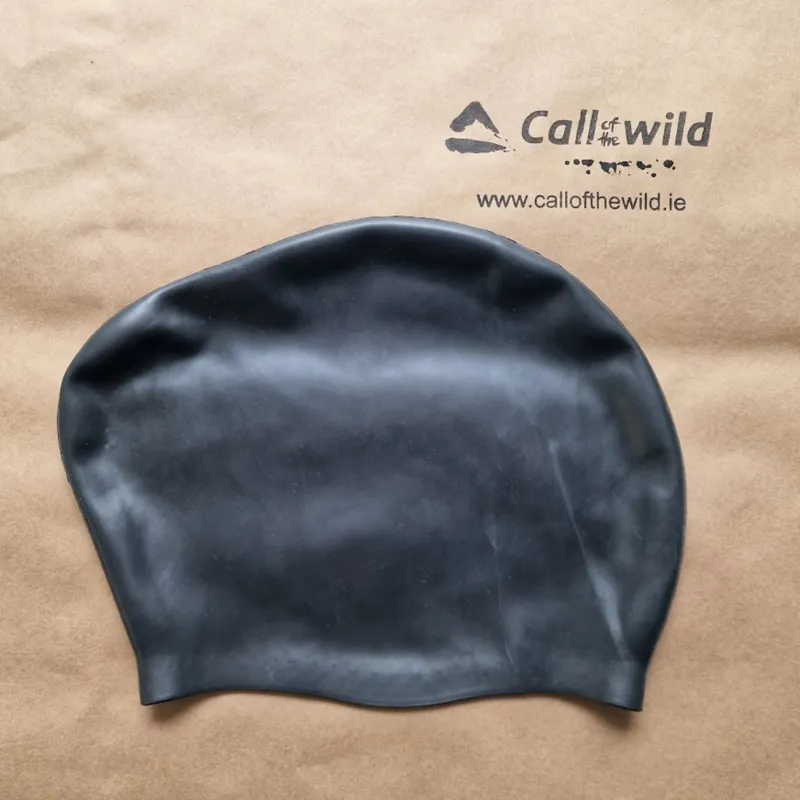 Call of The Wild Long Hair Silicone Hat  in Black